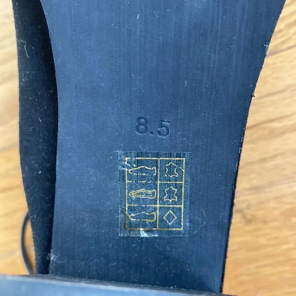 Jeffrey Campbell Cors Peep Toe Suede sz 8.5 black laces open front 3” heel NWOT - Picture 11 of 13